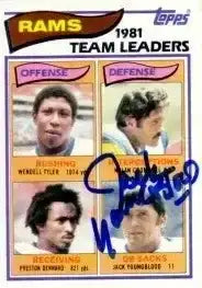 Jack Youngblood autographed Los Angeles Rams 1982 Topps card - AutographsForSale.com