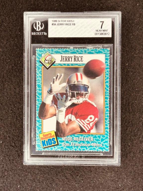 Jerry Rice San Francisco 49ers 1989 Sports Illustrated for Kids card BGS Graded 7 Nrmt - AutographsForSale.com