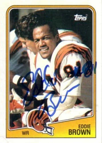 Eddie Brown autographed Cincinnati Bengals 1988 Topps card - AutographsForSale.com