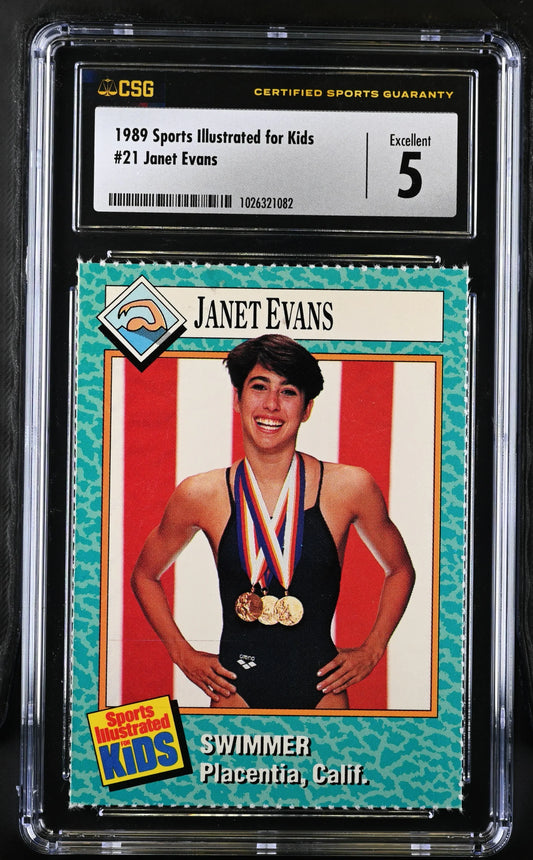Janet Evans 1989 SI for Kids swimming RC CSG 5 - AutographsForSale.com