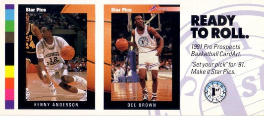 Kenny Anderson & Dee Brown 1991 Star Pics basketball draft picks card panel - AutographsForSale.com