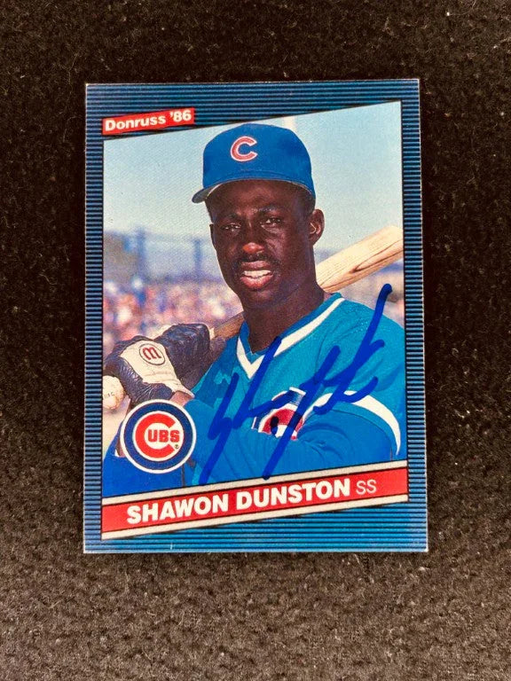 Shawon Dunston autographed Chicago Cubs 1986 Donruss card - AutographsForSale.com