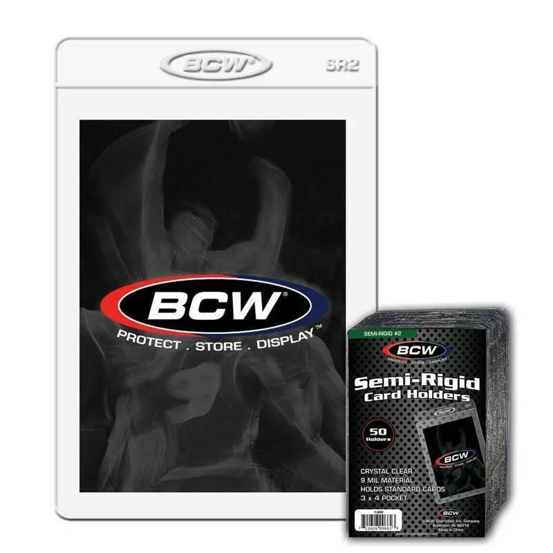Pack of 50 BCW Semi Rigid card Holders Similar To card Saver - AutographsForSale.com