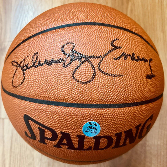 Julius Dr. J Erving autographed Spalding NBA game model basketball (Real Deal) 76ers - AutographsForSale.com