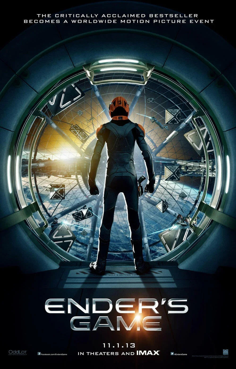 Ender’s Game 2013 movie mini 11x17 poster (Harrison Ford) - AutographsForSale.com