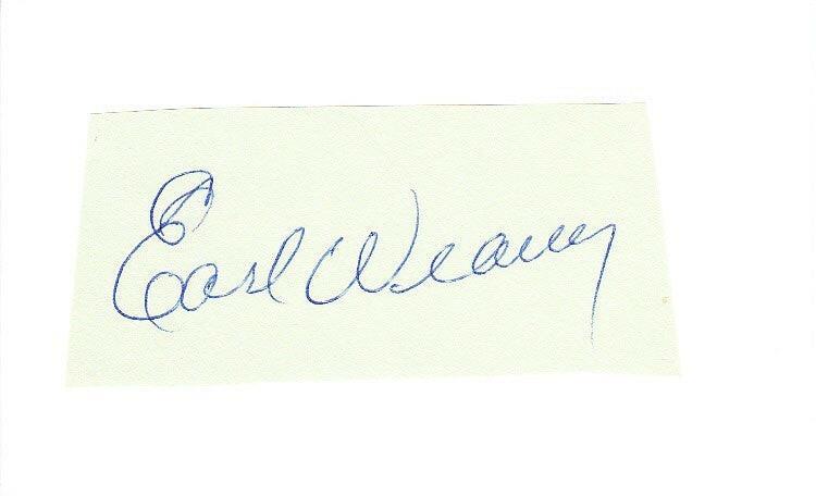 Earl Weaver autograph cut signature affixed to 3x5 index card Orioles - AutographsForSale.com
