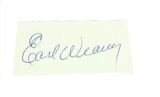 Earl Weaver autograph cut signature affixed to 3x5 index card Orioles - AutographsForSale.com