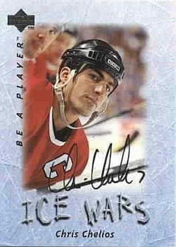 Chris Chelios certified signed Blackhawks 1995-96 Be A Player card - AutographsForSale.com