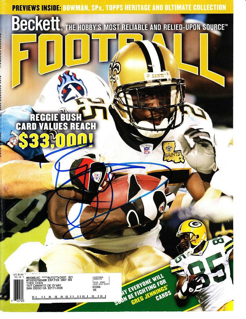 Reggie Bush autographed New Orleans Saints 2006 Beckett Football magazine cover - AutographsForSale.com