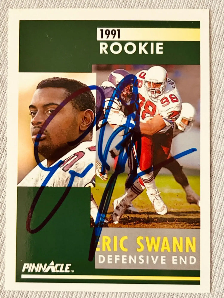 Eric Swann signed Arizona Cardinals 1991 Pinnacle RC - AutographsForSale.com