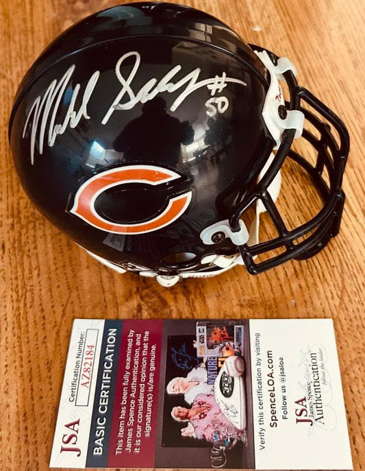 Mike Singletary autographed Chicago Bears mini helmet JSA - AutographsForSale.com