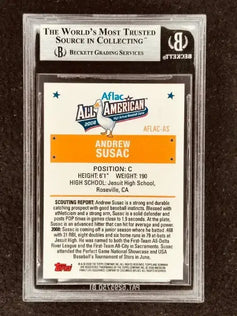 Andrew Susac 2008 AFLAC Bowman Topps RC BGS 9 MT - AutographsForSale.com