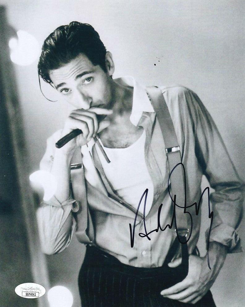Adrien Brody autographed 8x10 black and white Vertical portrait photo JSA - AutographsForSale.com