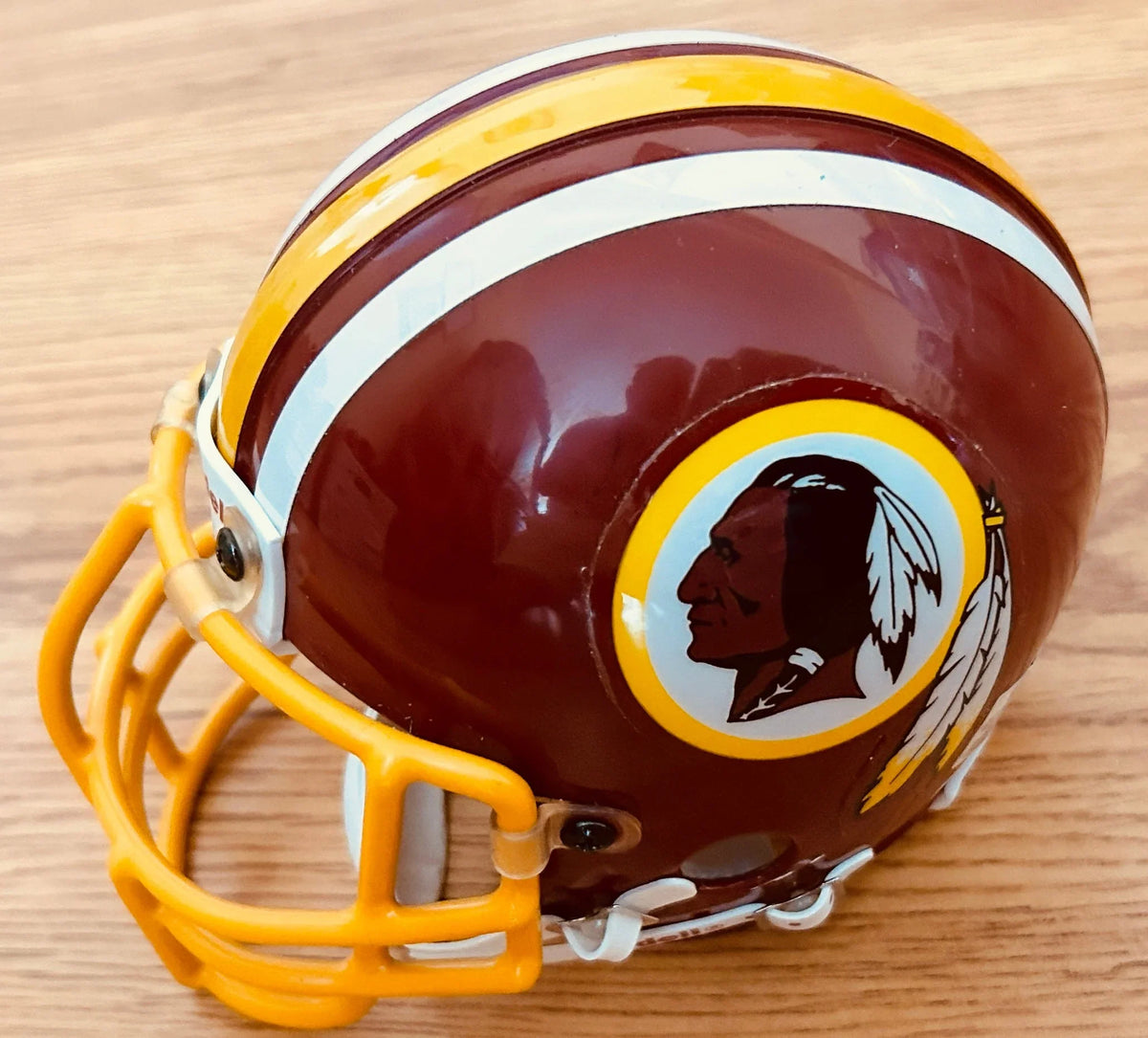 Redskins Riddell retro mini helmet with steel facemask - AutographsForSale.com