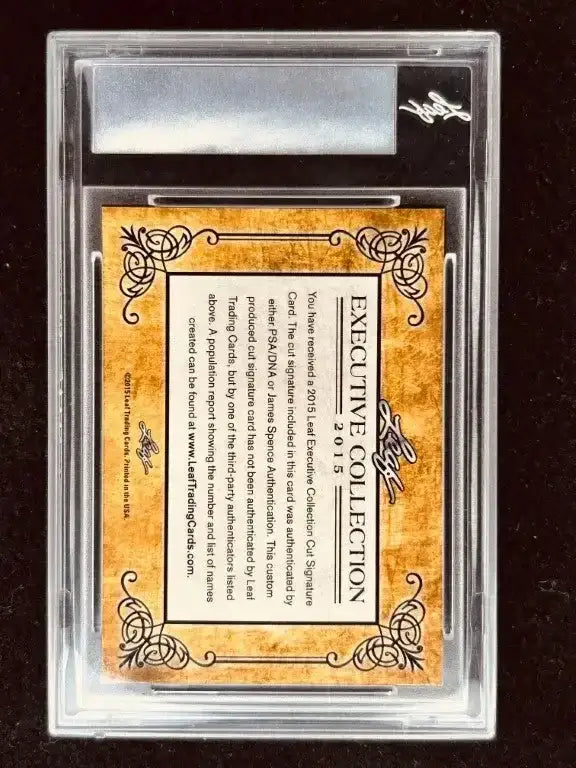 Martin Landau 2015 Leaf Masterpiece Cut Signature certified signed card 1/1 JSA Space 1999 - AutographsForSale.com