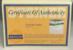 Lawrence Taylor signed NY Giants full size Pro Line game model helmet Steiner - AutographsForSale.com