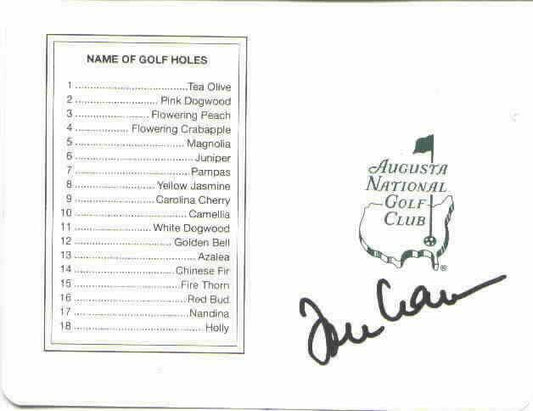 Tommy Aaron autographed Augusta National Masters scorecard - AutographsForSale.com