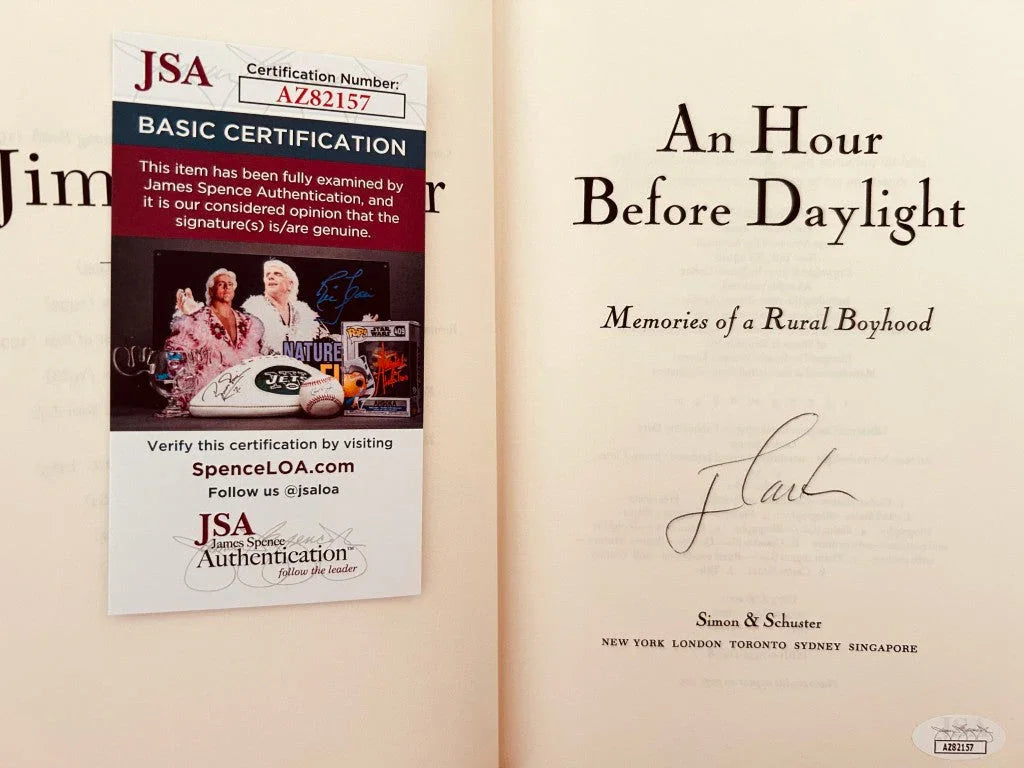 Jimmy Carter autographed An Hour Before Daylight book JSA - AutographsForSale.com