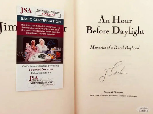 Jimmy Carter autographed An Hour Before Daylight book JSA - AutographsForSale.com
