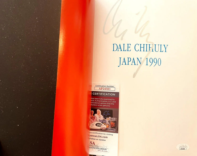 Dale Chihuly autographed Japan 1990 catalog book JSA - AutographsForSale.com