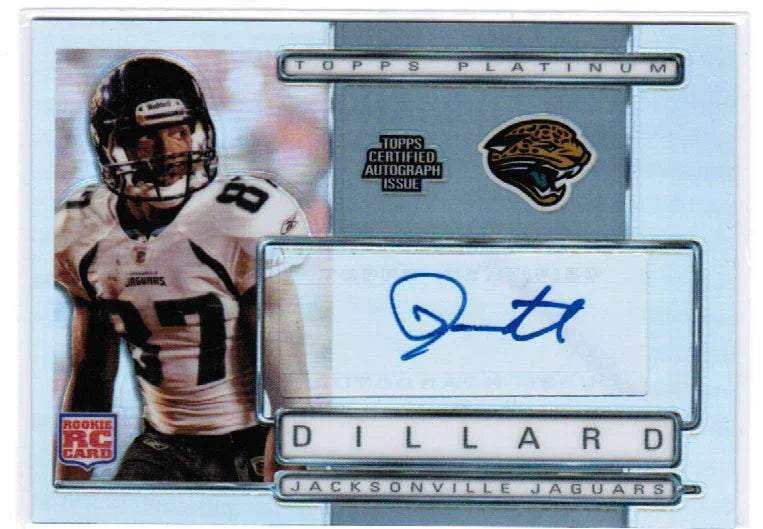 Jarett Dillard certified autograph Jacksonville Jaguars 2009 Topps Platinum Rookie Card - AutographsForSale.com