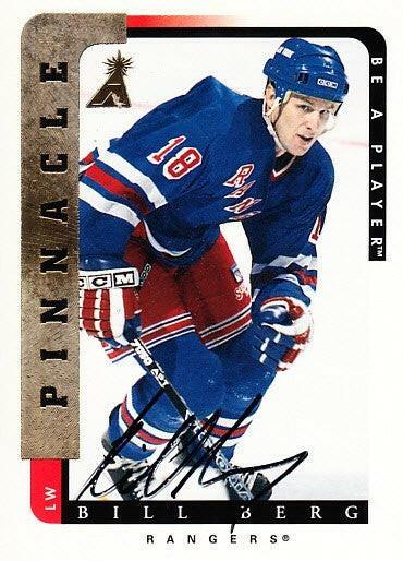 Bill Berg certified signed NY Rangers 1996-97 Pinnacle Be A Player card - AutographsForSale.com