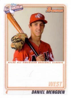 Daniel Mengden 2010 AFLAC Bowman Rookie Card - AutographsForSale.com