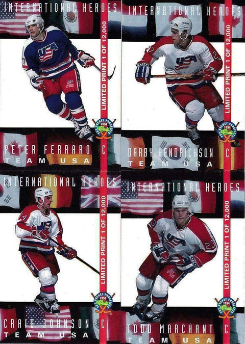 4 1994 Classic Pro hockey Prospects US team insert cards Todd Marchant - AutographsForSale.com