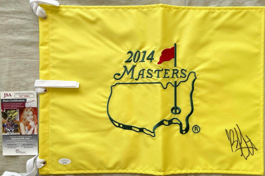 Bubba Watson autographed 2014 Masters golf pin flag JSA - AutographsForSale.com