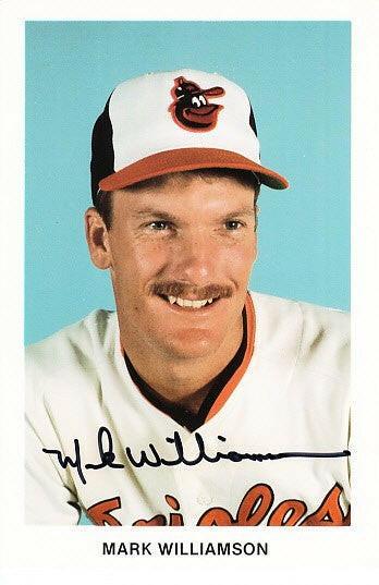 Mark Williamson signed Orioles team issue photo postcard - AutographsForSale.com