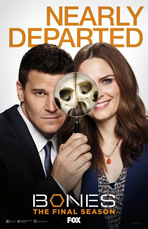 Bones 2016 Final Season SDCC 11x17 poster David Boreanaz Emily Deschanel - AutographsForSale.com