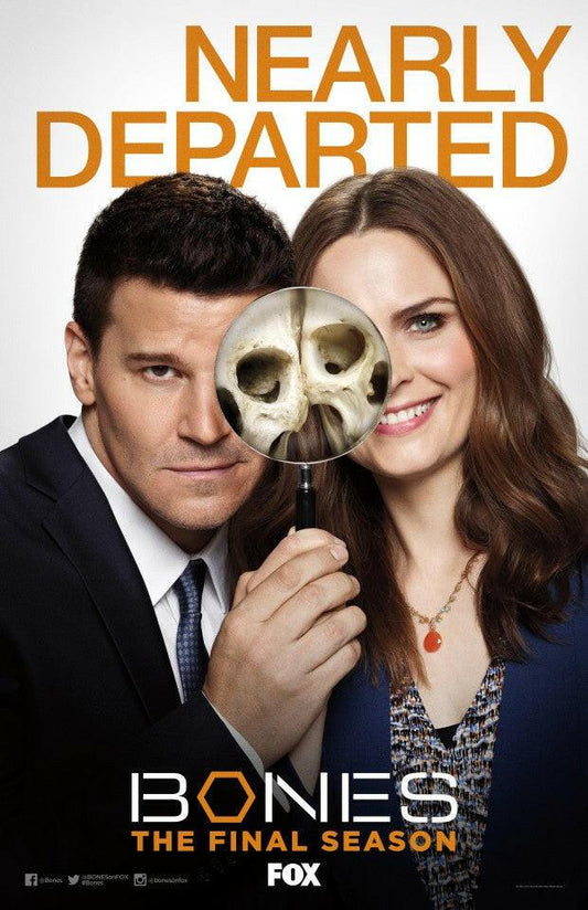 Bones 2016 Final Season SDCC 11x17 poster David Boreanaz Emily Deschanel - AutographsForSale.com