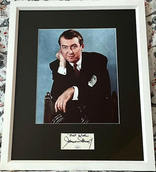 Jimmy Stewart autograph framed 8x10 photo w/ Best Wishes JSA - AutographsForSale.com