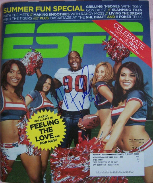 Mario Williams autographed Houston Texans 2006 ESPN magazine - AutographsForSale.com