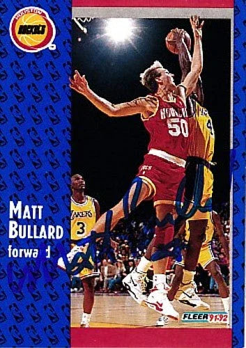 Matt Bullard signed Houston Rockets 1991-92 Fleer RC - AutographsForSale.com
