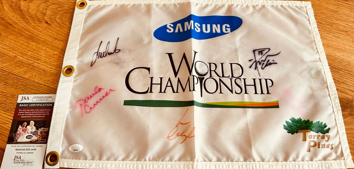 Paula Creamer Juli Inkster Lorena Ochoa Na Yeon Choi signed Samsung LPGA golf Flag JSA - AutographsForSale.com