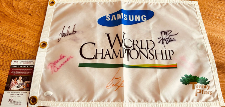 Paula Creamer Juli Inkster Lorena Ochoa Na Yeon Choi signed Samsung LPGA golf Flag JSA - AutographsForSale.com