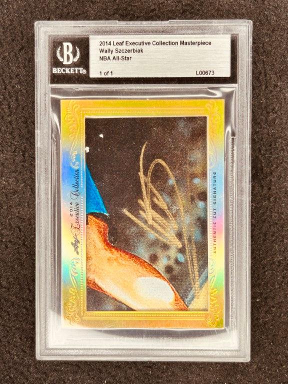 Wally Szczerbiak 2014 Leaf Masterpiece Cut Signature certified signed card 1/1 JSA Timberwolves - AutographsForSale.com