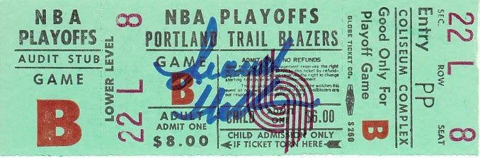 Lionel Hollins autographed Portland Trail Blazers NBA Playoffs ticket - AutographsForSale.com