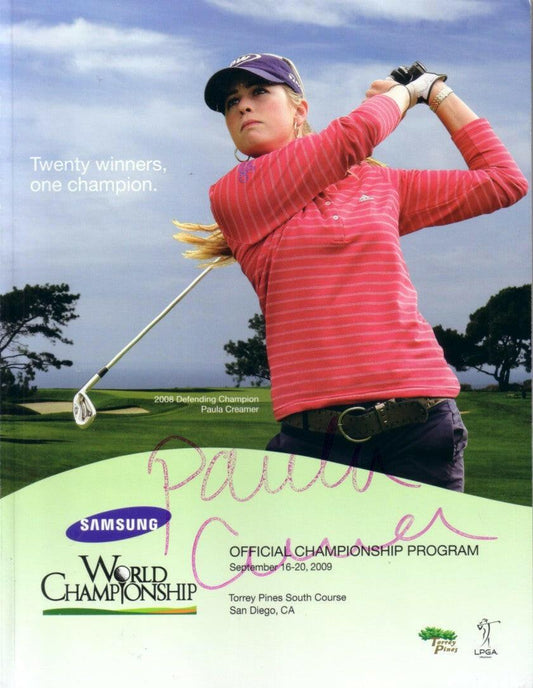 Paula Creamer signed 2009 LPGA Samsung World Championship program - AutographsForSale.com