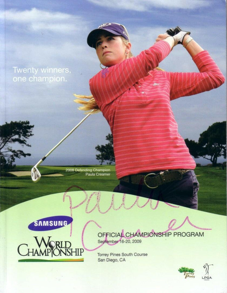 Paula Creamer signed 2009 LPGA Samsung World Championship program - AutographsForSale.com