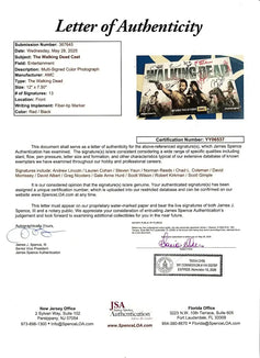 Walking Dead cast signed 2013 SDCC photo card Andrew Lincoln Norman Reedus JSA - AutographsForSale.com