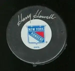 Harry Howell autographed New York Rangers puck - AutographsForSale.com