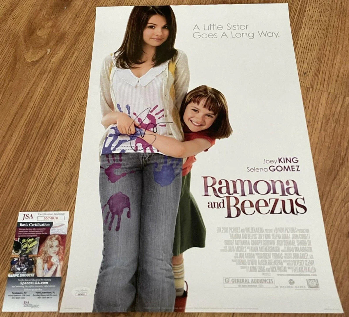 Selena Gomez signed Ramona & Beezus mini movie poster JSA - AutographsForSale.com