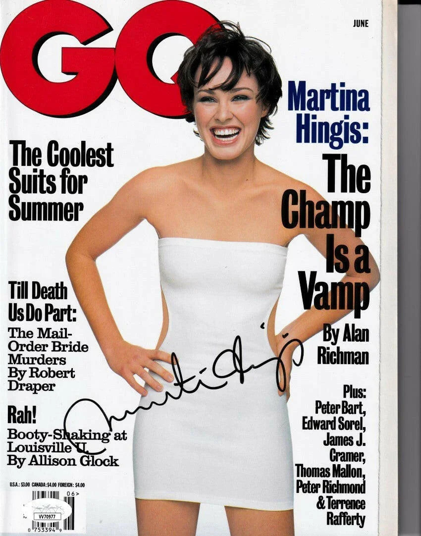 Martina Hingis autographed 1998 GQ magazine (full name signature) JSA - AutographsForSale.com