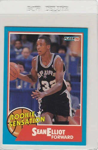 Sean Elliott San Antonio Spurs 1990-91 Fleer Rookie Sensations insert card - AutographsForSale.com