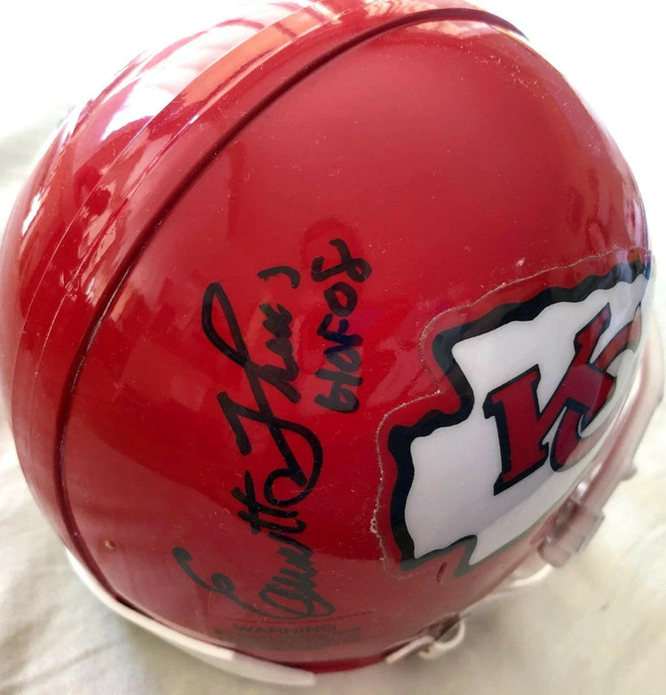 Emmitt Thomas signed KC Chiefs VSR4 mini helmet with HOF 08 - AutographsForSale.com
