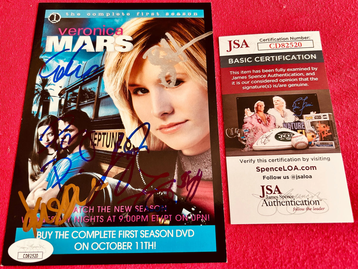 Veronica Mars cast signed 2005 SDCC 5x7 photo card Kristen Bell Percy Daggs JSA - AutographsForSale.com