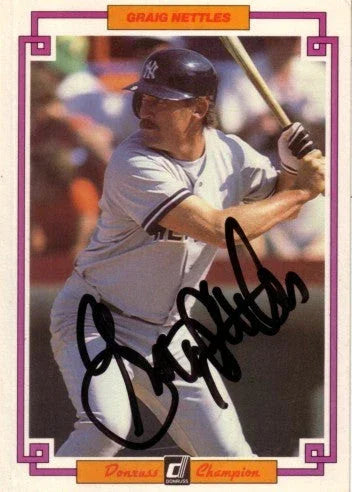 Graig Nettles signed NY Yankees 1984 Donruss Champions jumbo card - AutographsForSale.com