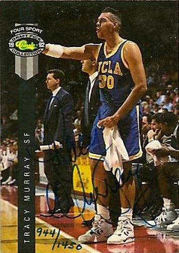 Tracy Murray certified signed UCLA 1992 Classic 4-Sport card - AutographsForSale.com